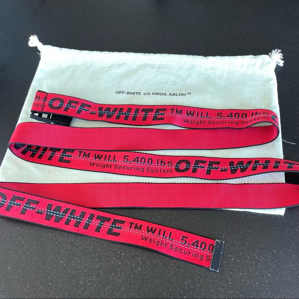 Off-White Red Industrial Belt RARE